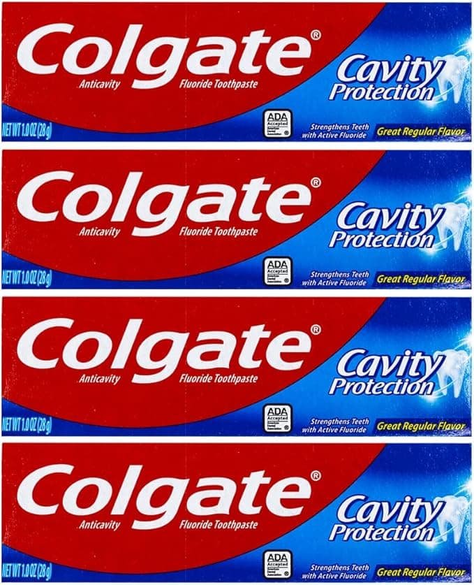 031 Colgate Cavity Protection Toothpaste with Fluoride 1 Oz.- 4 Pack - Image 1