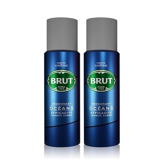 Brut Ocean Deodorant Body Spray 200ML for Men - 2 Pack