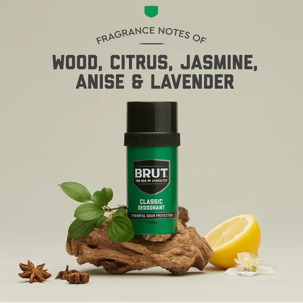 104 BRUT Classic Round Stick Deodorant 2.7 Oz. – Image 1