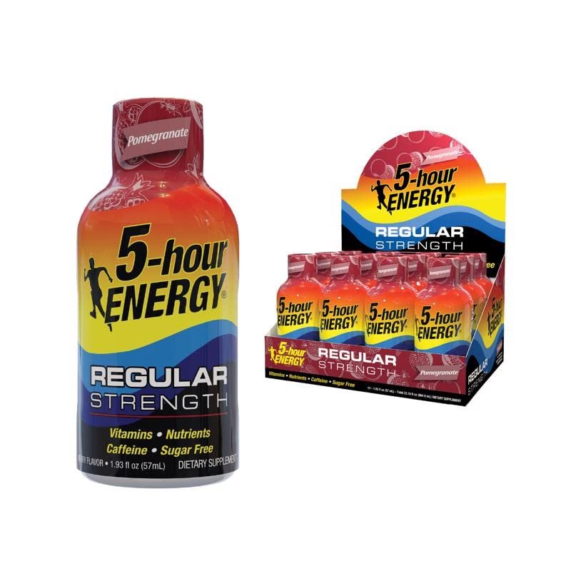 12 Count 5-hour ENERGY Shot, Regular Strength, Pomegranate, 1.93 Ounce