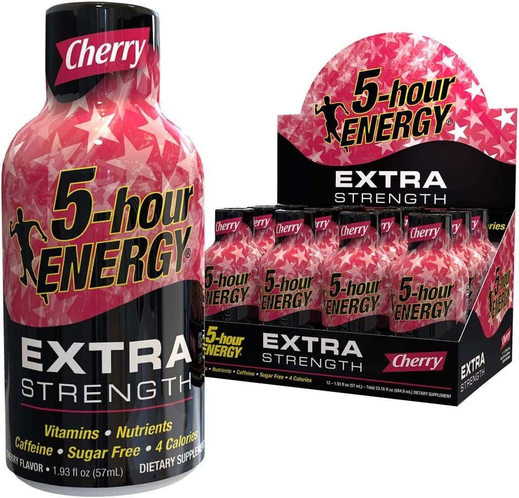12 Count 5-hour ENERGY Shot Extra Strength Cherry, 1.93 Ounce