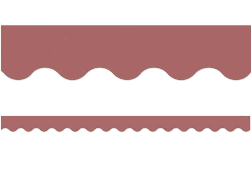Teacher Created Resources Deep Rose Scalloped Border Trim