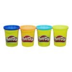 Play-Doh 4 Pack of Wild Non-Toxic Colors for Kids 2 Years and Up, 4-Ounce Cans (Dark Blue, Bright Green, Orange, Green) – Image 3