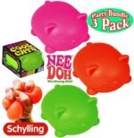 Schylling NeeDoh Cool Cats The Groovy Glob! Squishy, Squeezy, Stretchy Stress Balls ASSORTED COLORS - 3 Pack
