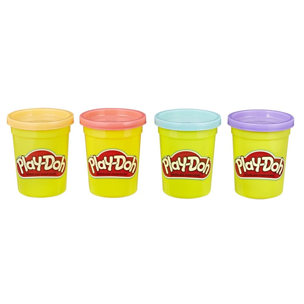 Play-Doh 4 Pack 4oz cans (Pink, Light Blue, Bright Orange, Purple)