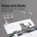 BAZIC Clear Transparent Push Pins (100/Pack) - Image 3