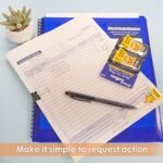 BAZIC 25 Ct. 1" x 1.7" Yellow Color Printed Sign Here Flags w/Dispenser (2/Pack) – Image 2