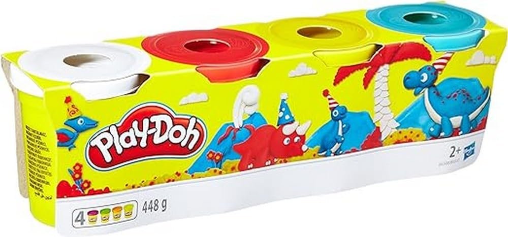 Play-Doh Tubs, Assorted, 25.4 x 6.3 x 7.1 Centimeters