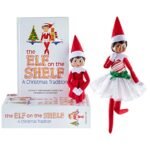 Elf On The Shelf Scout Girl (Blue Eyed Girl) with Claus Couture Collection Candy Cane Classic Dress – Image 4