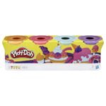 Play-Doh 4 Pack 4oz cans (Pink, Light Blue, Bright Orange, Purple) – Image 2