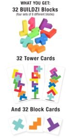 TENZI BUILDZI The Fast Stacking Building Block Game for The Whole Family - 2 to 4 Players Ages 6 to 96 - Plus Fun Party Games for up to 8 Players – Image 5