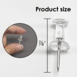 BAZIC Transparent Push Pins, Clear, 100 Per Pack (packaging may vary) – Image 2