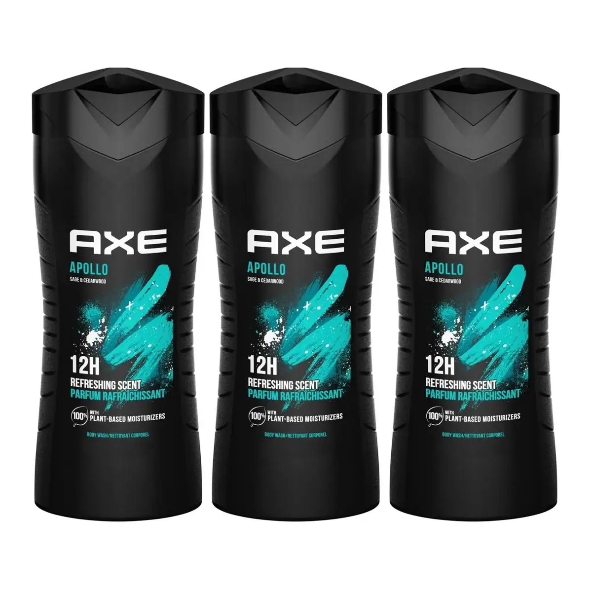 3 Pack Axe Body Wash 250 ML Apollo