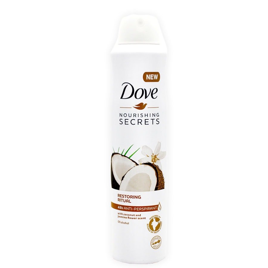 DOVE DEODORANT SPRAY 250 ML / 8.4 OZ RESTORING RITUAL WITH COCONUT JASMINE