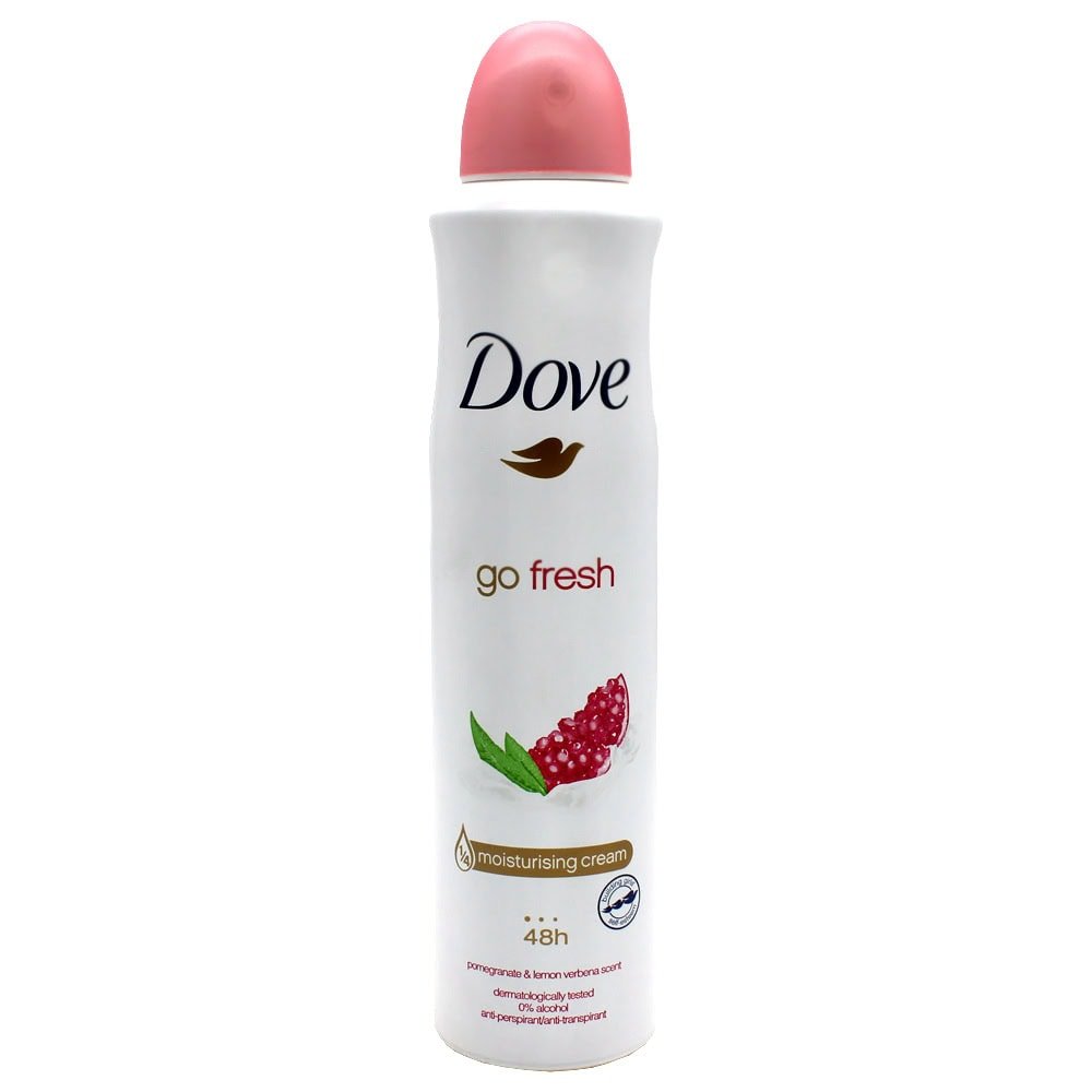 DOVE DEODORANT SPRAY 250 ML / 8.4 OZ POMEGRANATE & LEMON VERVENA