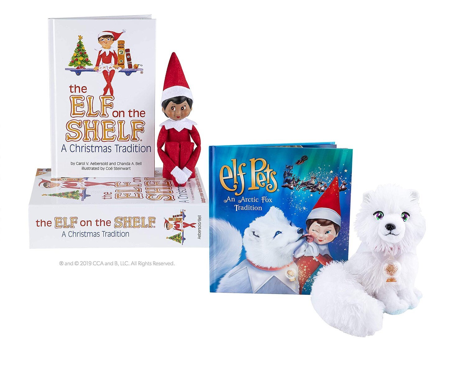 The Elf on the Shelf: A Christmas Tradition- Brown Eyed Girl with Elf Pets: an Arctic Fox Tradition