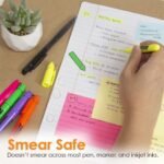 BAZIC Mini Highlighter Pen Assorted Color, Chisel Tip Broad Fine Line Highlighters Unscented (5/Pack), 1-Pack - Image 4