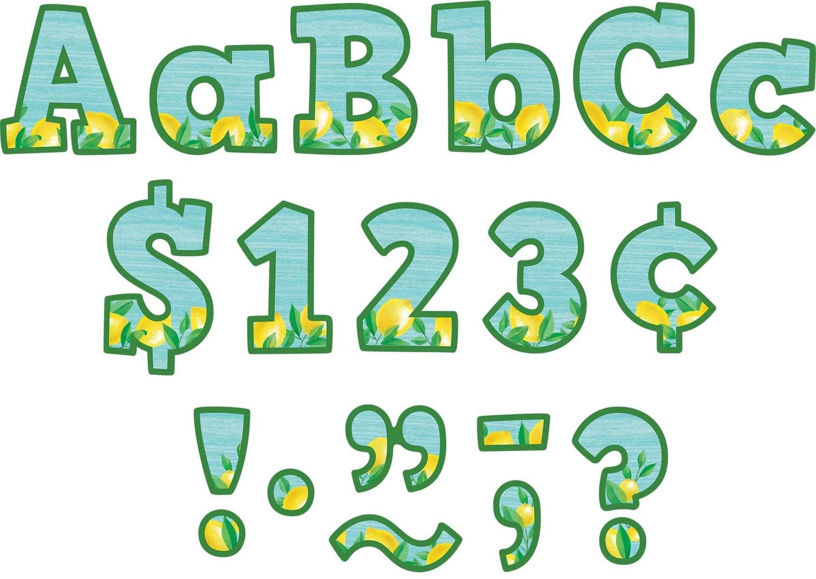 Teacher Created Resources Lemon Zest Bold Block 4" Letters Combo