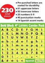 Teacher Created Resources Lemon Zest Bold Block 4" Letters Combo – Image 5