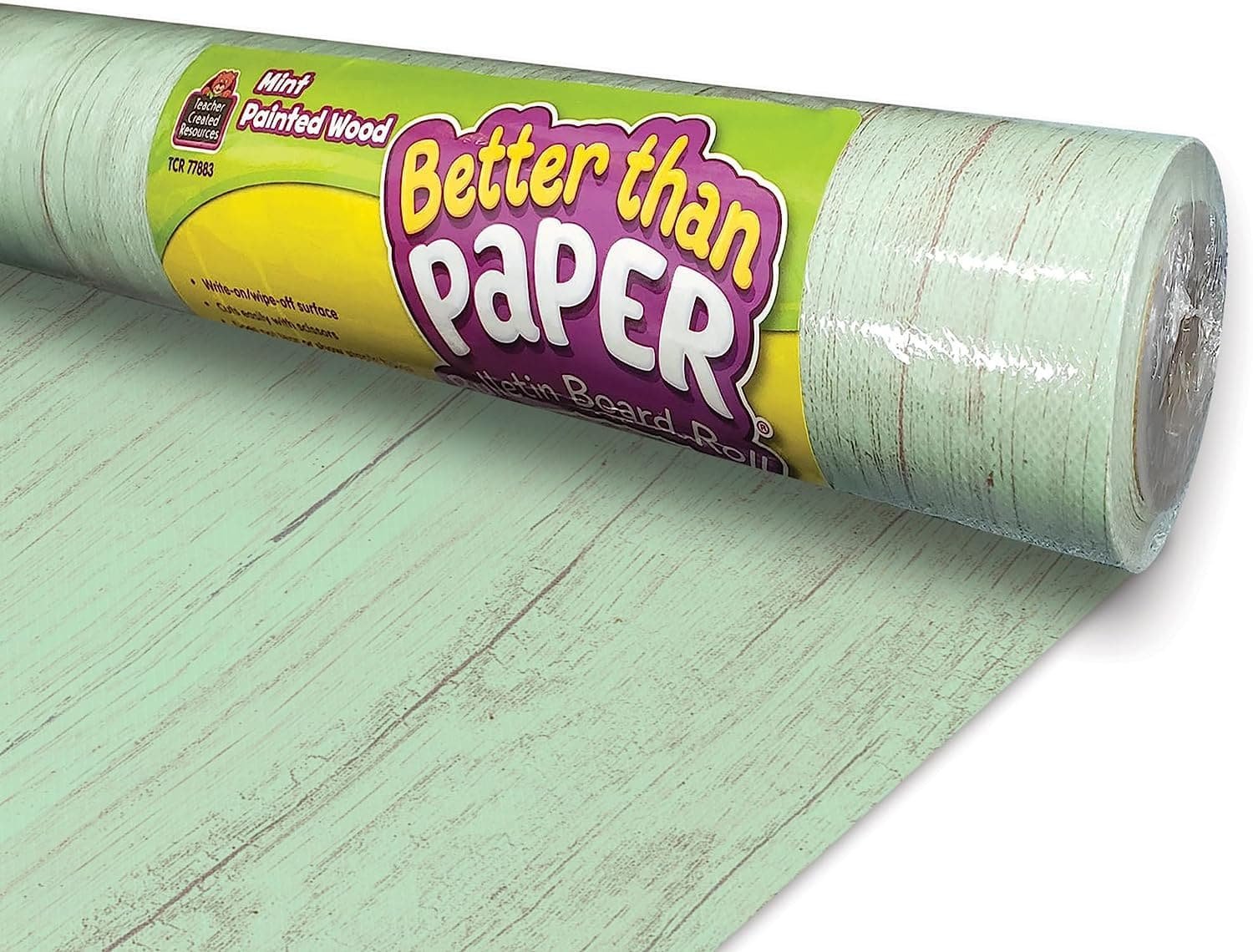 Teacher Created Resources Mint Painted Wood Better Than Paper Bulletin Board Roll (TCR77883)