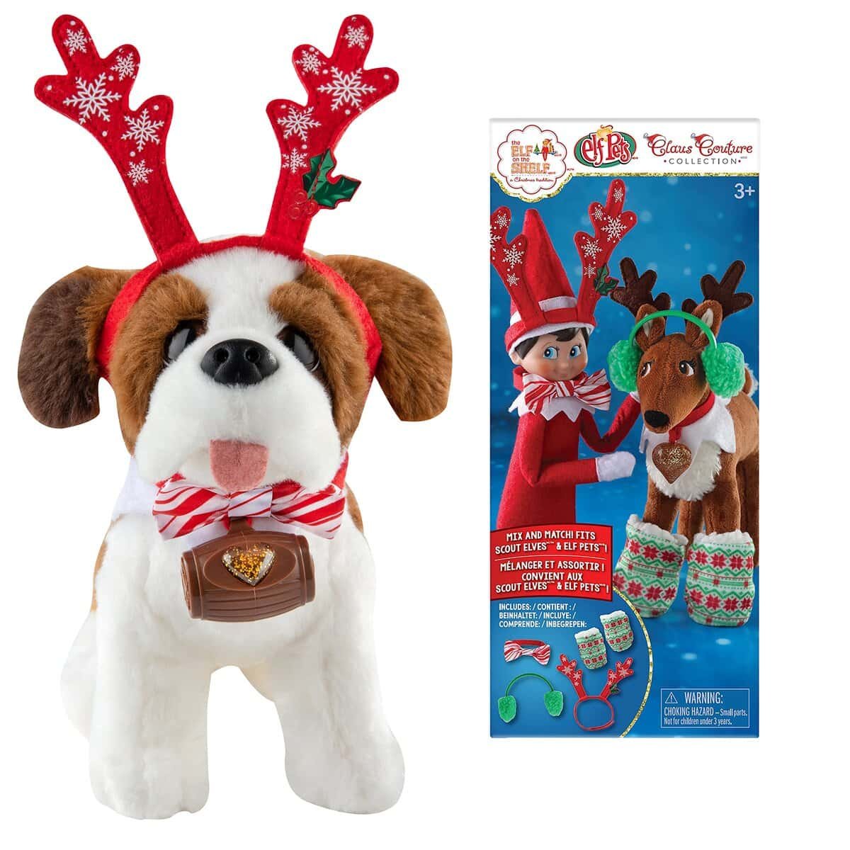 Elf On The Shelf Saint Bernard with Claus Couture Collection - Party Pack for Animals