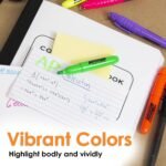 BAZIC Mini Highlighter Pen Assorted Color, Chisel Tip Broad Fine Line Highlighters Unscented (5/Pack), 1-Pack - Image 2