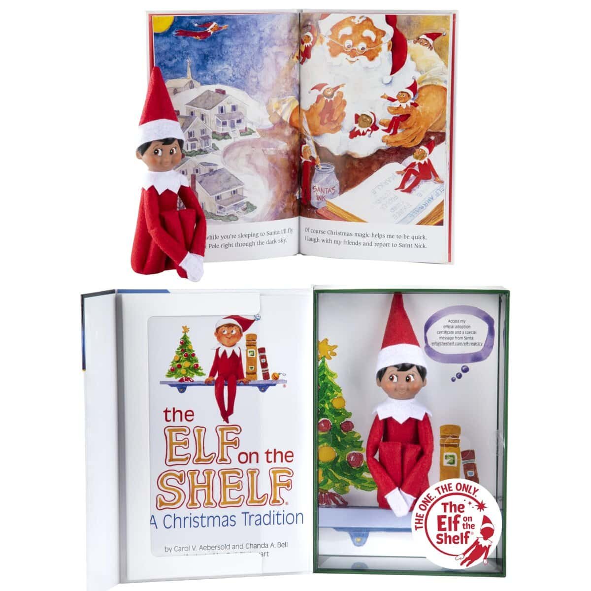 The Elf on the Shelf: A Christmas Tradition - Boy Scout Elf with Brown Eyes