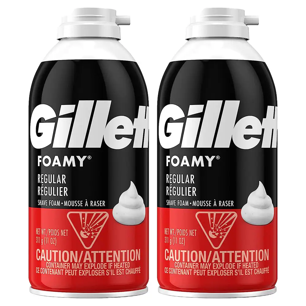 Gillette Foamy Regularc Shave Foam for Men 11 Oz. - 2 Pack