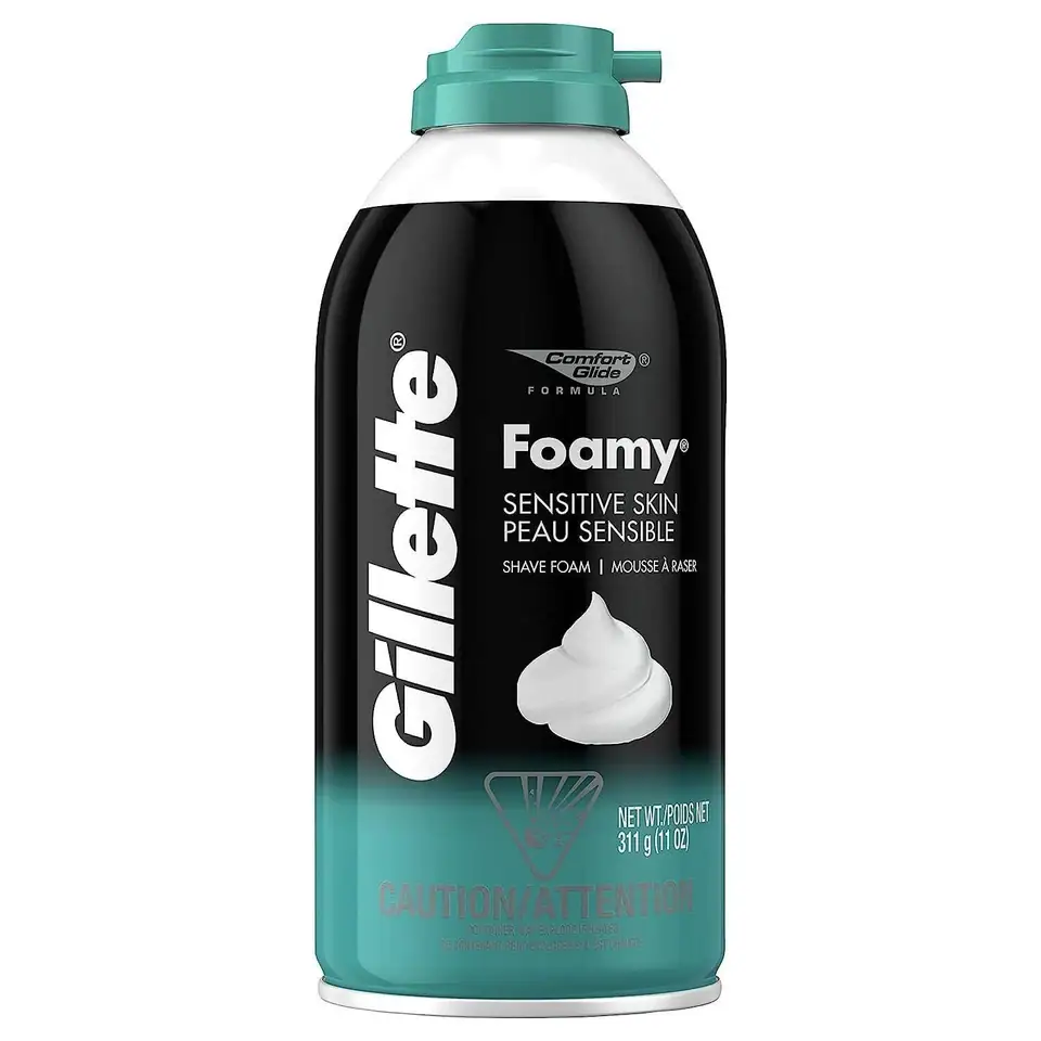Gillette Foamy Sensitive Shave Foam for Men 11 Oz.