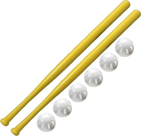 Wiffle Ball 2 Pack Wiffle 32" Bats and 6 Baseballs Official Size = 8 Pack