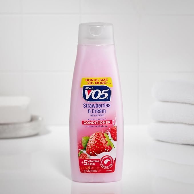 Alberto VO5 Moisture Milks Moisturizing Conditioner Vo5 Strawberries and Cream Conditioner - 15 Oz. - Image 1