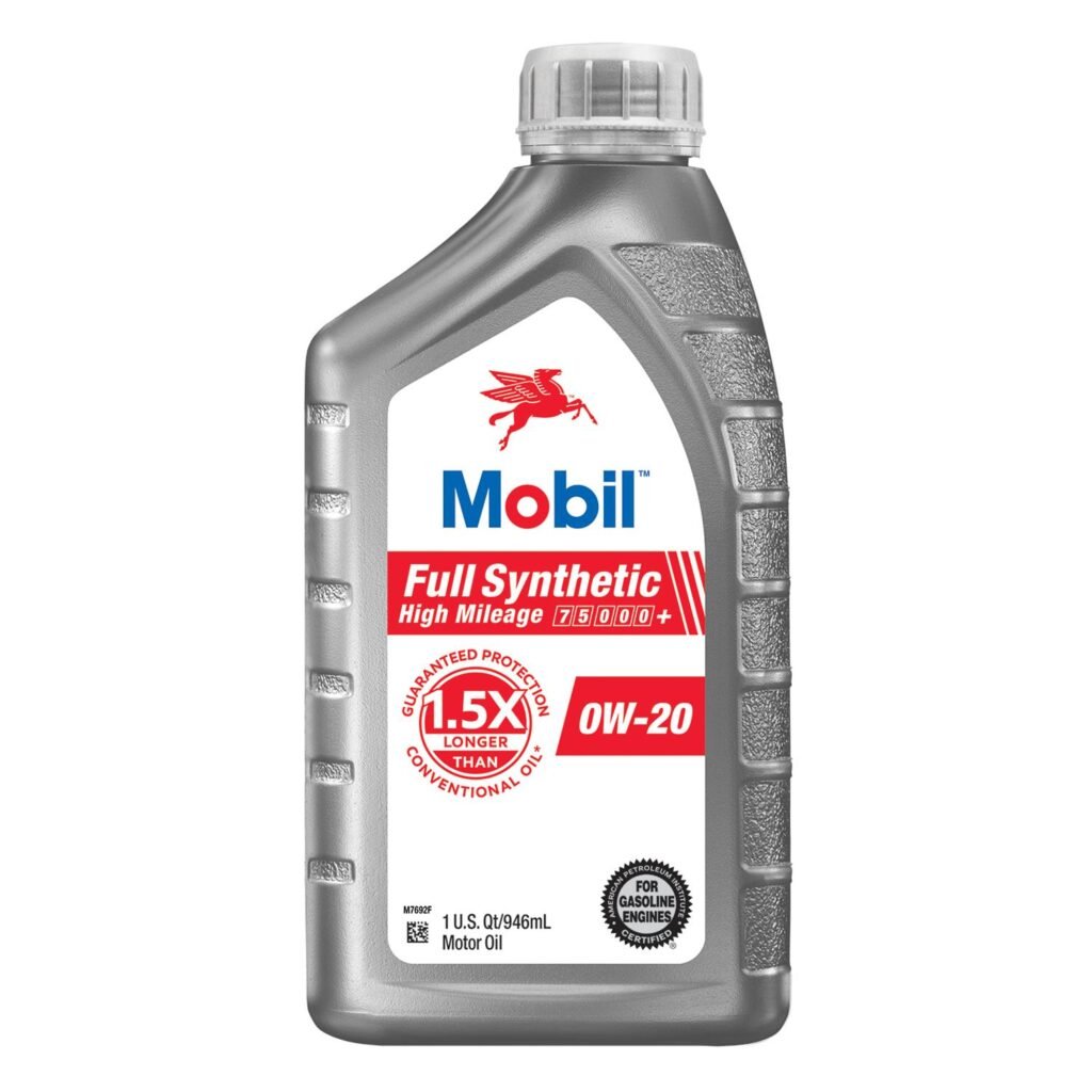 Mobil 1 high mileage motor oil 0W-20