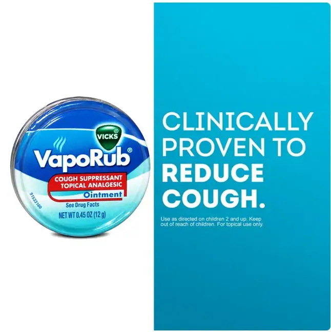 Vicks Vaporub Topical Ointment 12g Vicks Vaporub Ointment - 0.45 Oz. - Image 1