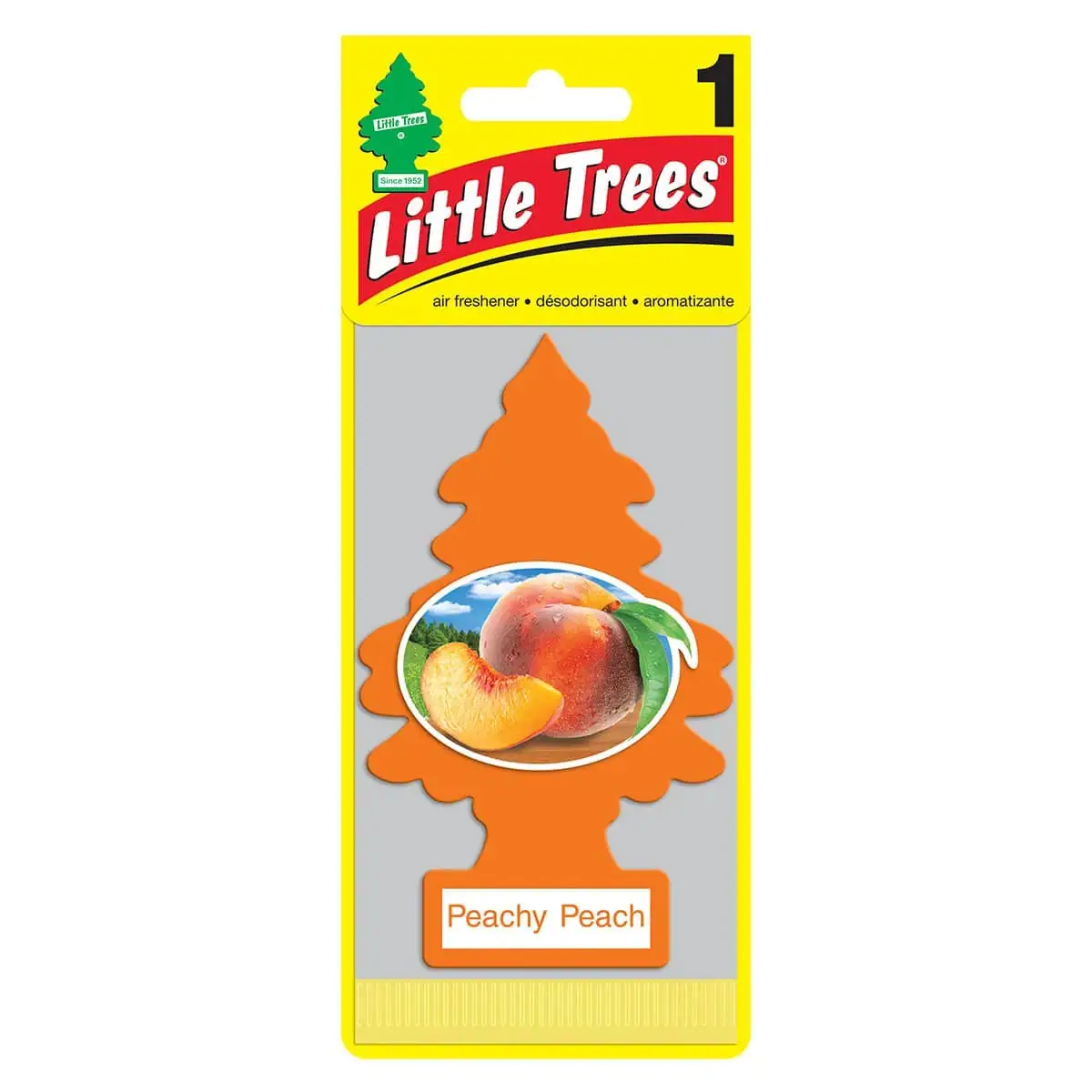 little trees peachy peach LITTLE TREES Air Fresheners Peacy Peach Scent – Image 1