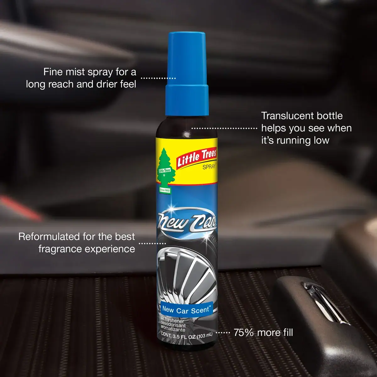 LITTLE TREE PUMP SPRAY 3.5OZ NEW CAR LITTLE TREES Air Freshener Spray New Car Scent - 3.5 Oz. - Image 1